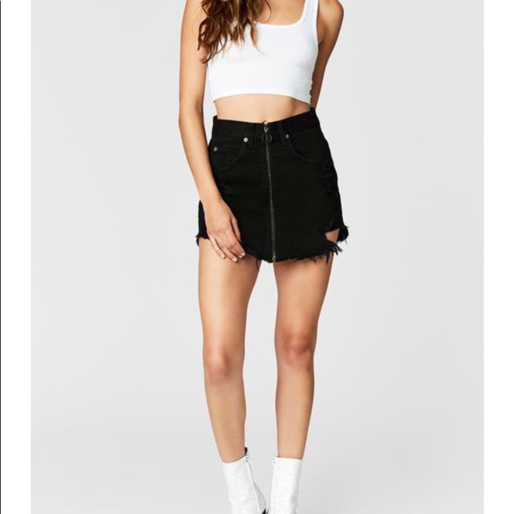 Black carmar jean skirt NWT #carmar